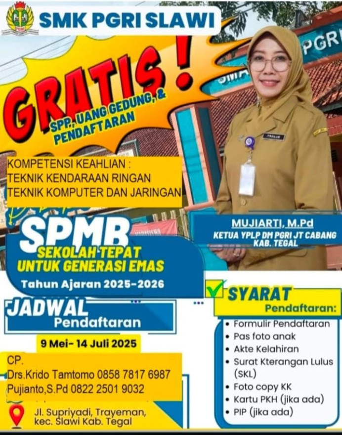 Pendaftaran Sekolah SMK PGRI